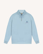 Sweat Zippé Bleu Coton Bio