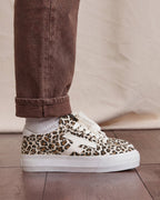 Sneakers Leopard Och Beige