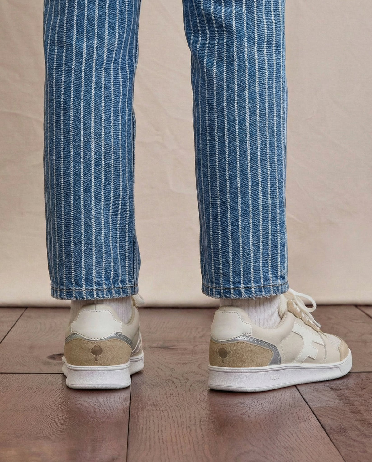 Baskets Hazel - Crème Et Argenté