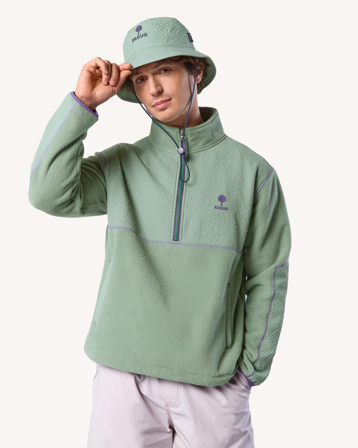 Polaire Zippée Vert Clair
