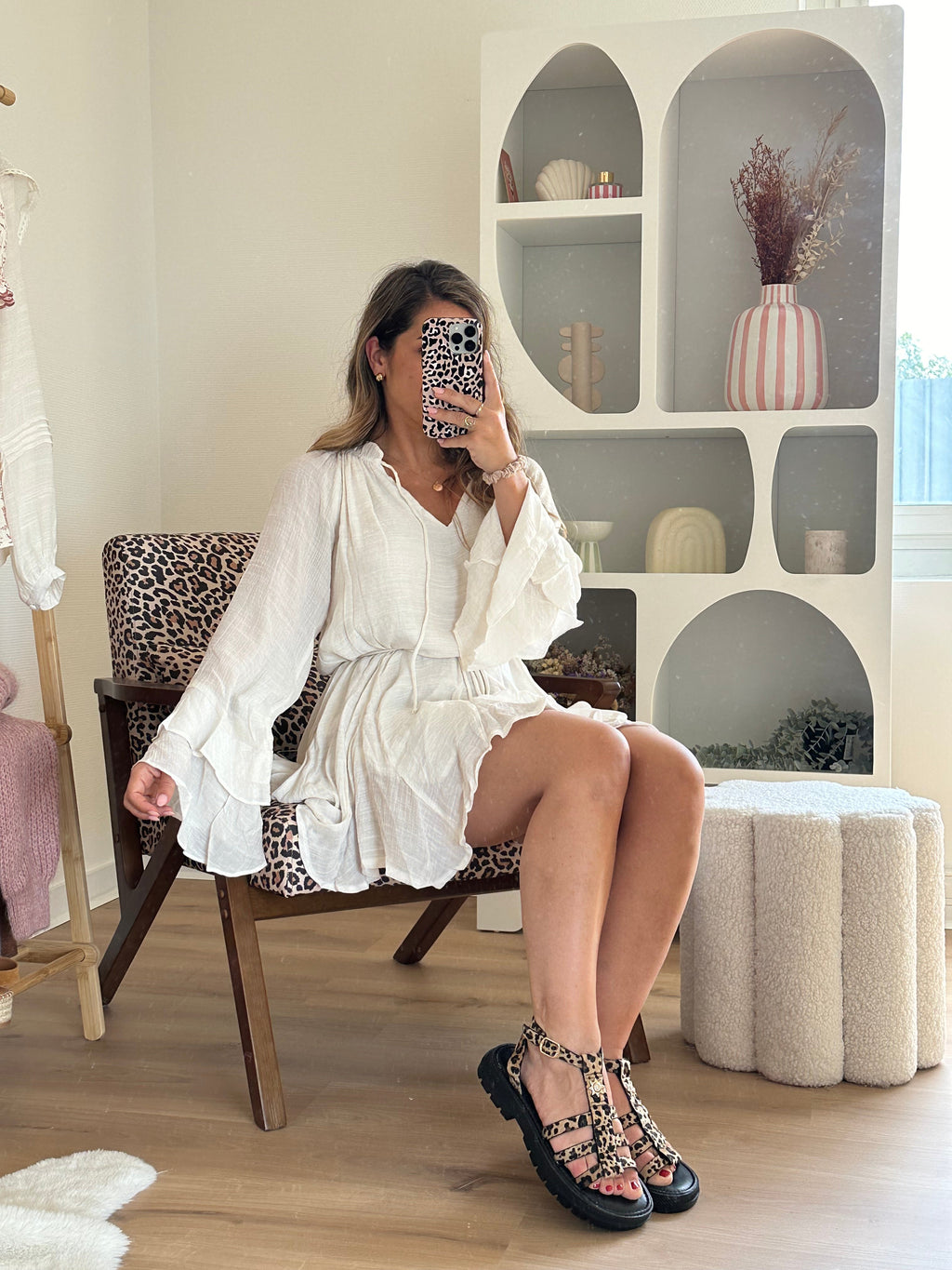 Amalia Leopard Sandals