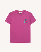 T-shirt fucsia in cotone
