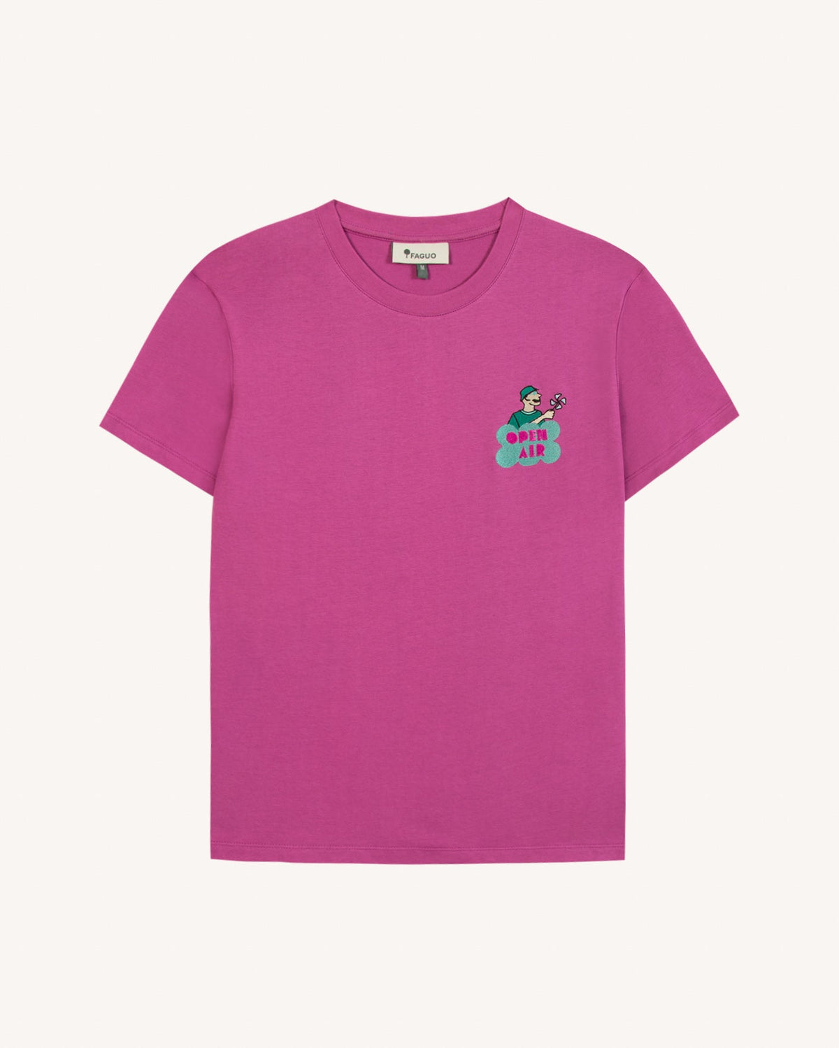 T-shirt fucsia in cotone