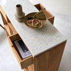 Miho - Librería Baja - Teca - Blanco