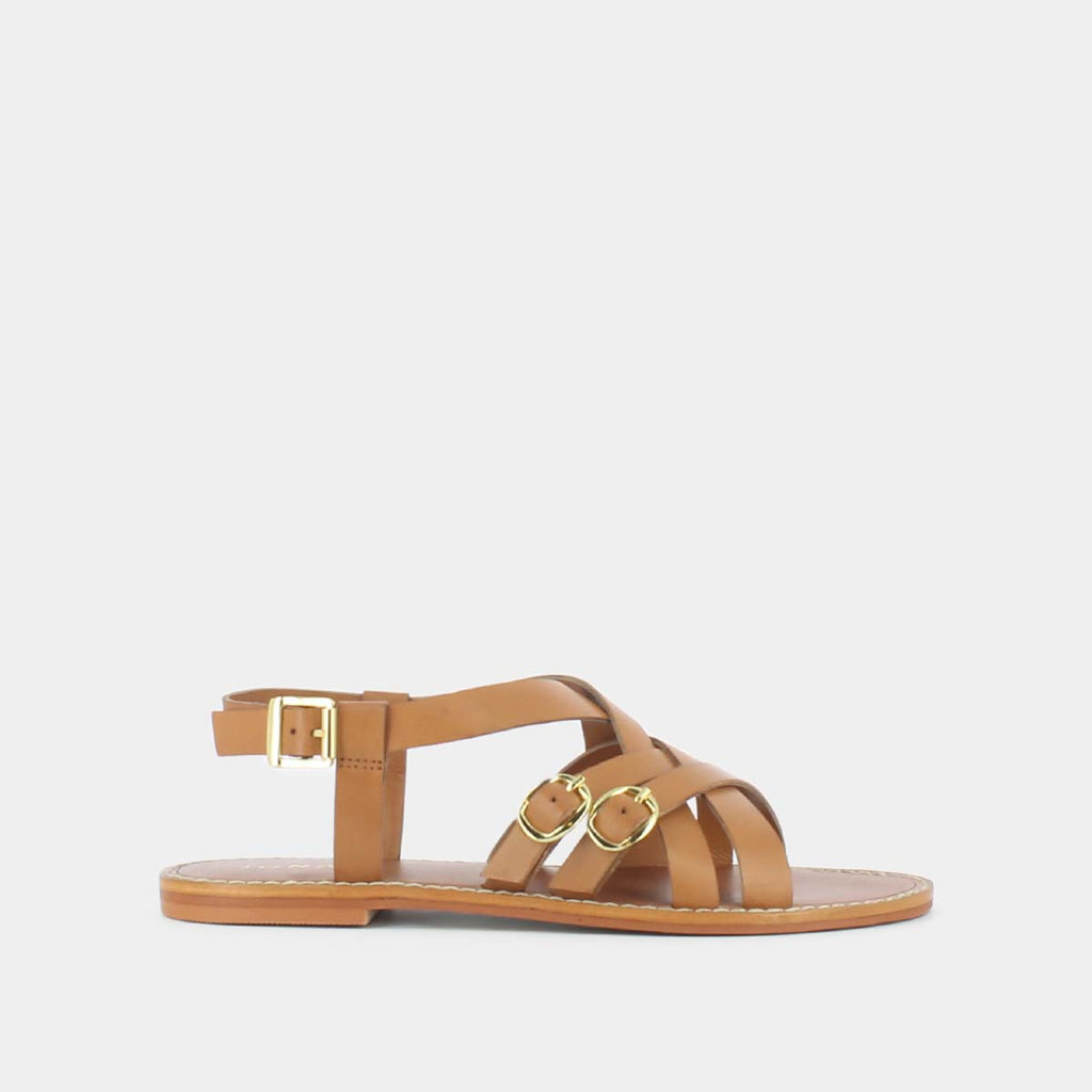 Plagettes Woury Cuir - Camel