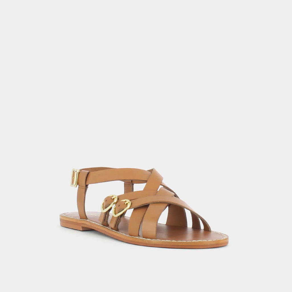 Plagettes Woury Cuir - Camel