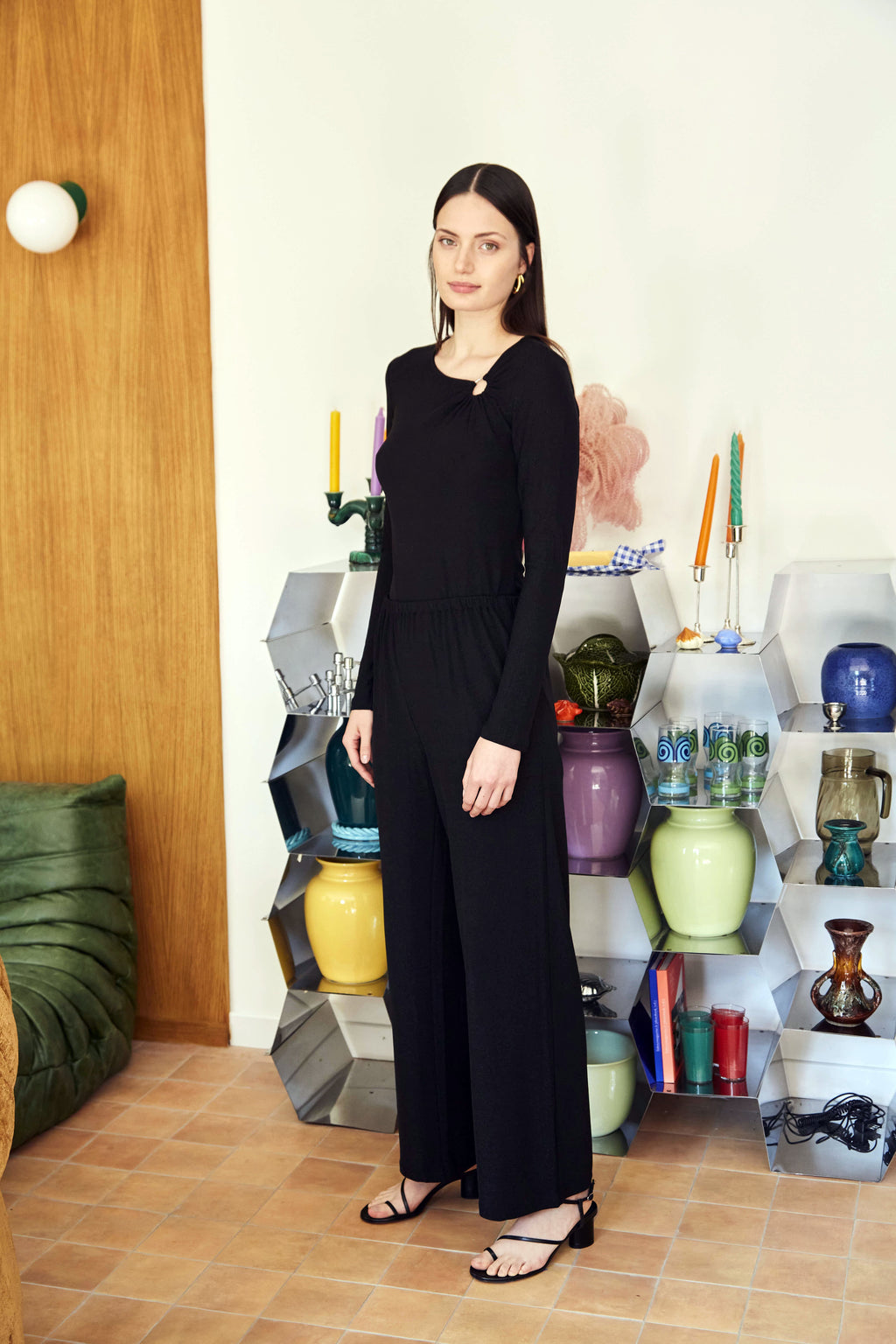 Tonga Top - Black Lurex