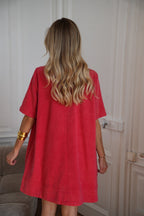 Robe En Jean Zaho - Rouge