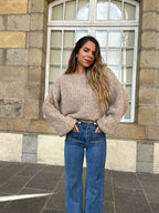 Pull en laine Taupe Henri