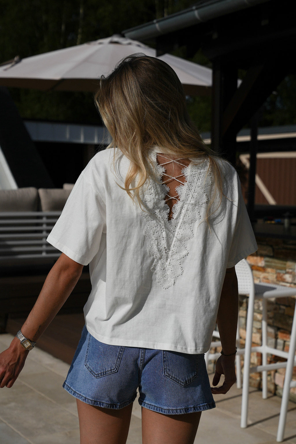 Camiseta Lika Bordada - Blanco