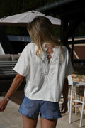 Camiseta Lika Bordada - Blanco