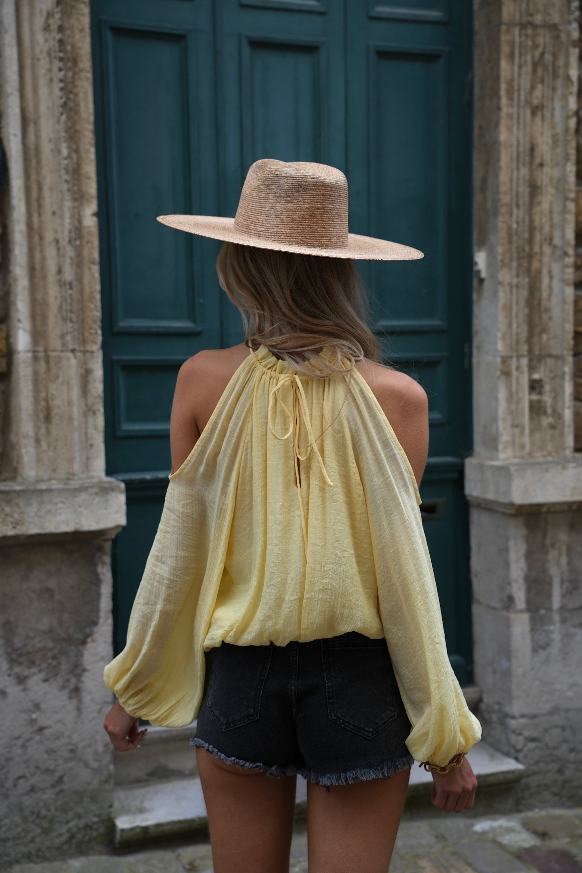 Blouse Ajourée Karole - Jaune