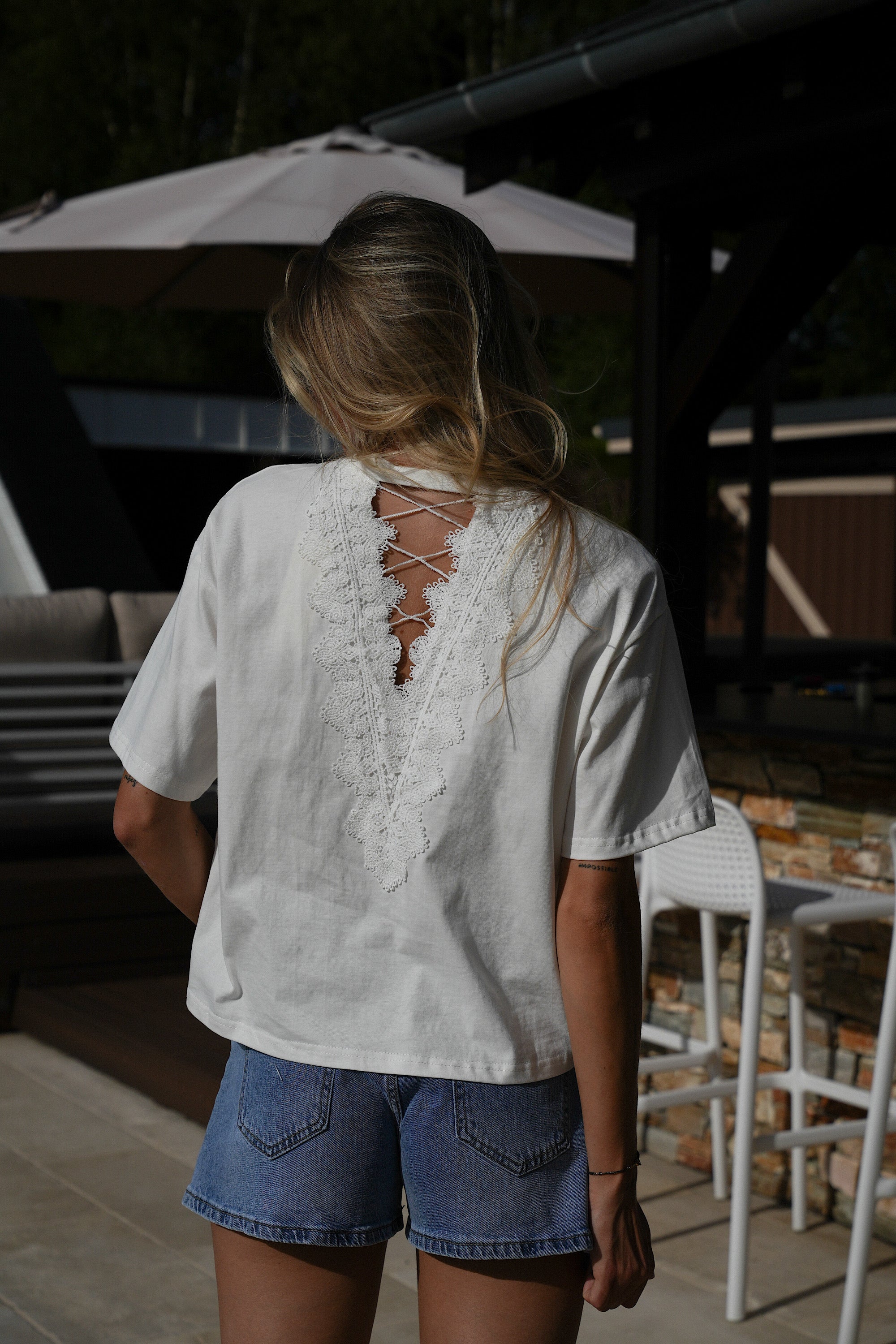 Camiseta Lika Bordada - Blanco