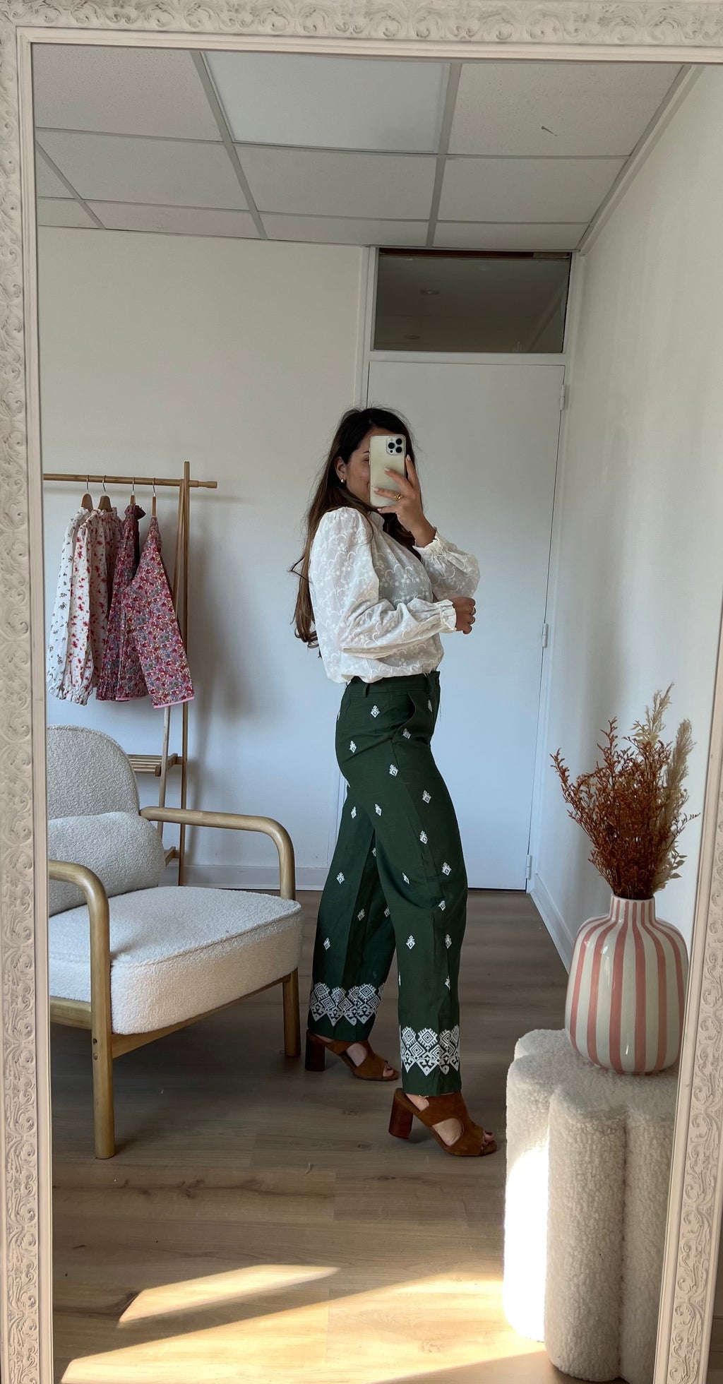 Lola Khaki Fluid Pants