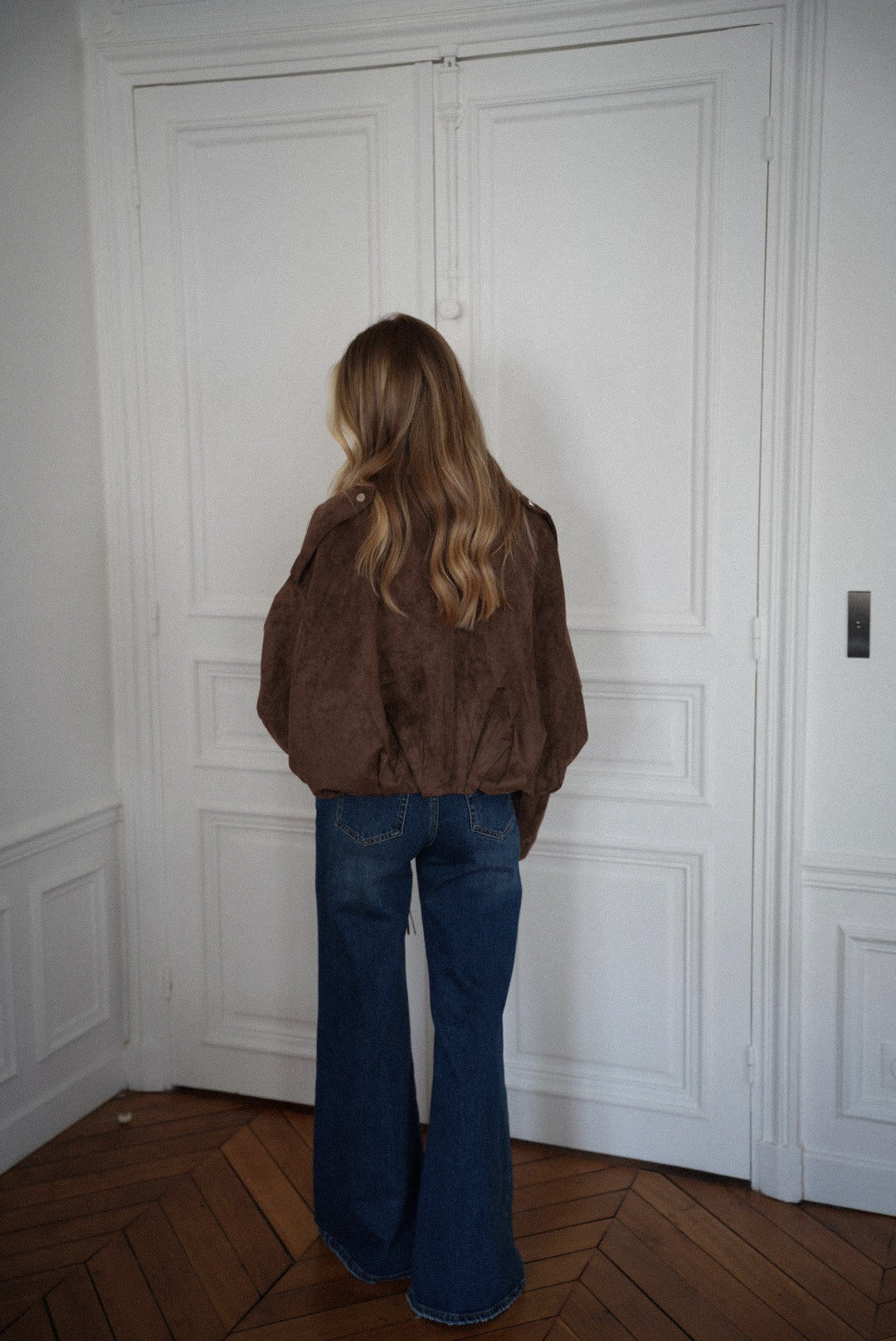 Chaqueta de ante Amelia - Chocolate