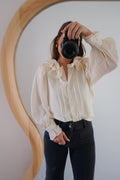 Brown Blouse Ecru