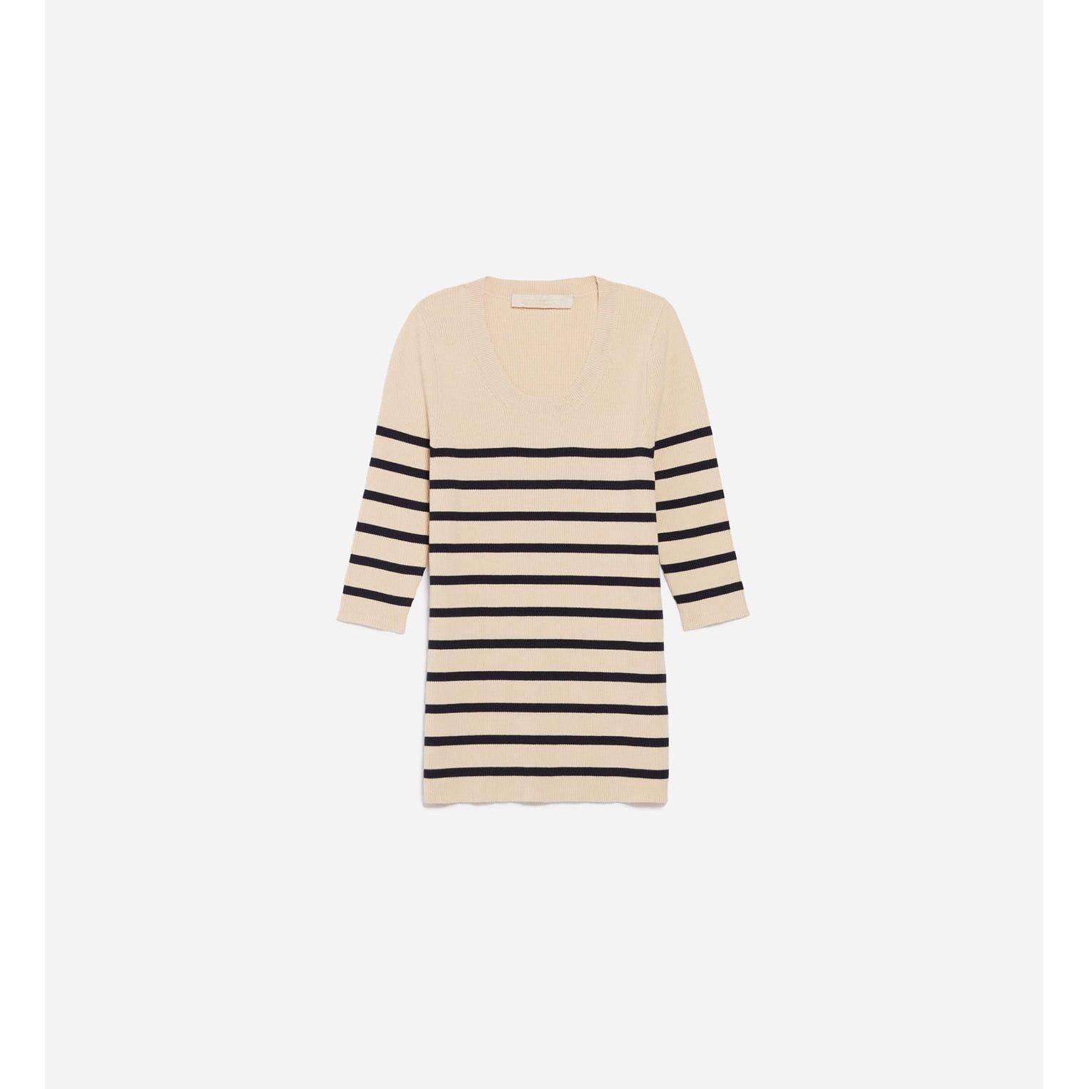 Cerisette Jumper - Ecru & Navy