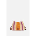 Raphia and Leather Drawstring Bag - Multicolour/Orange