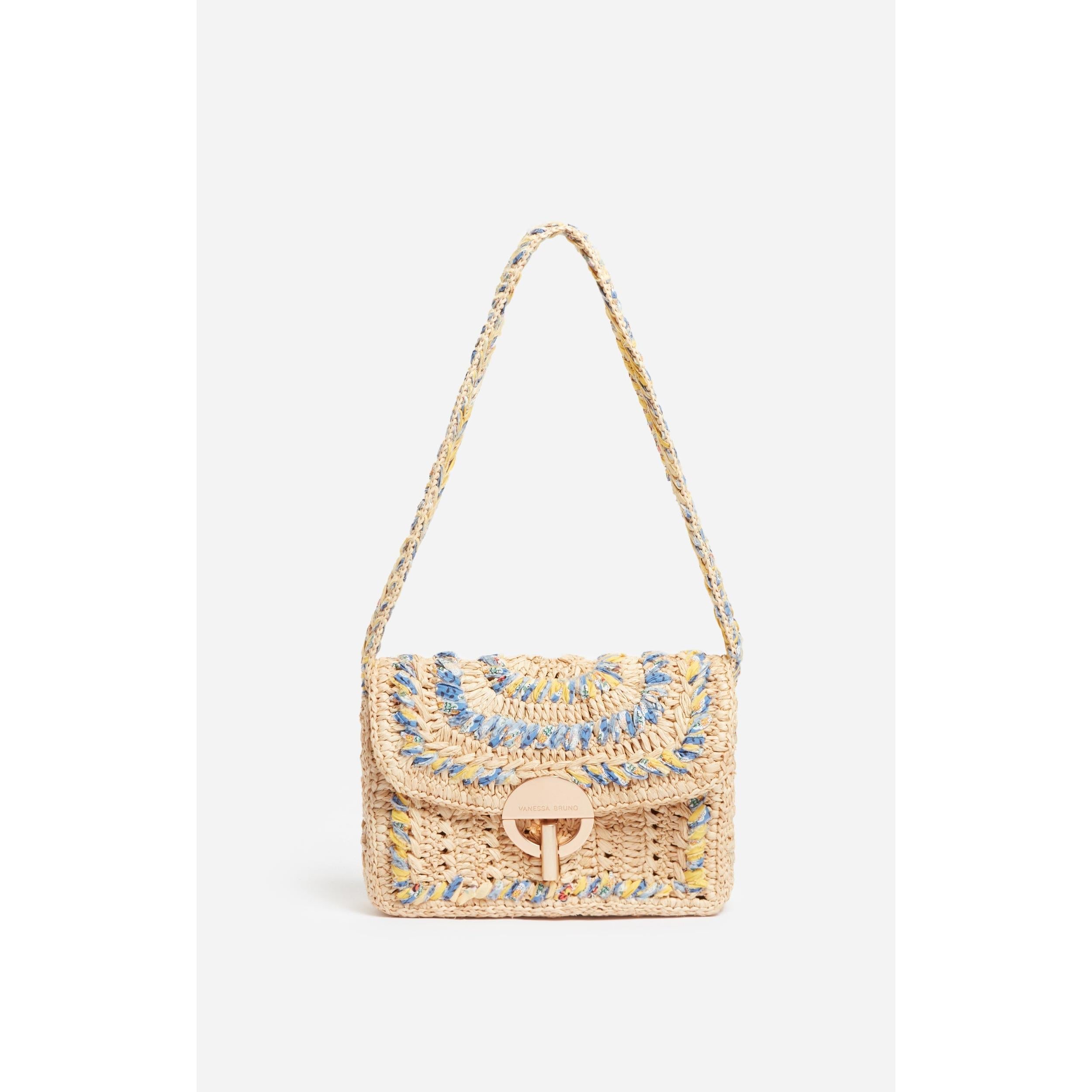 Vanessa Bruno - Bolso Mediano Moon de Rafia - Multicolor