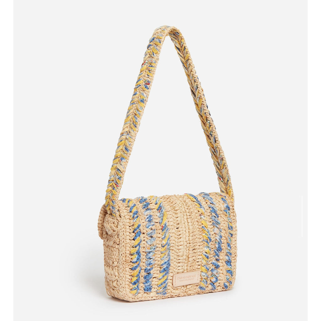 Vanessa Bruno - Bolso Mediano Moon de Rafia - Multicolor