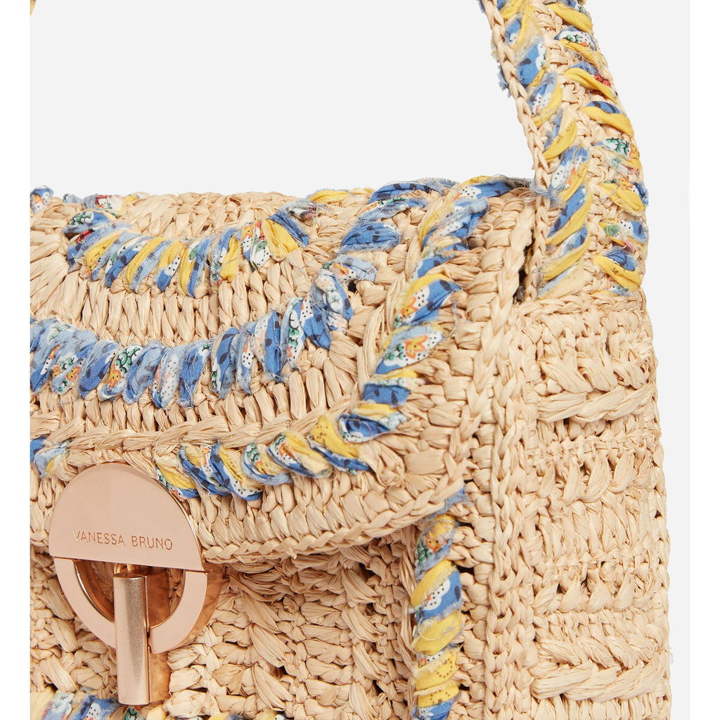 Vanessa Bruno - Bolso Mediano Moon de Rafia - Multicolor