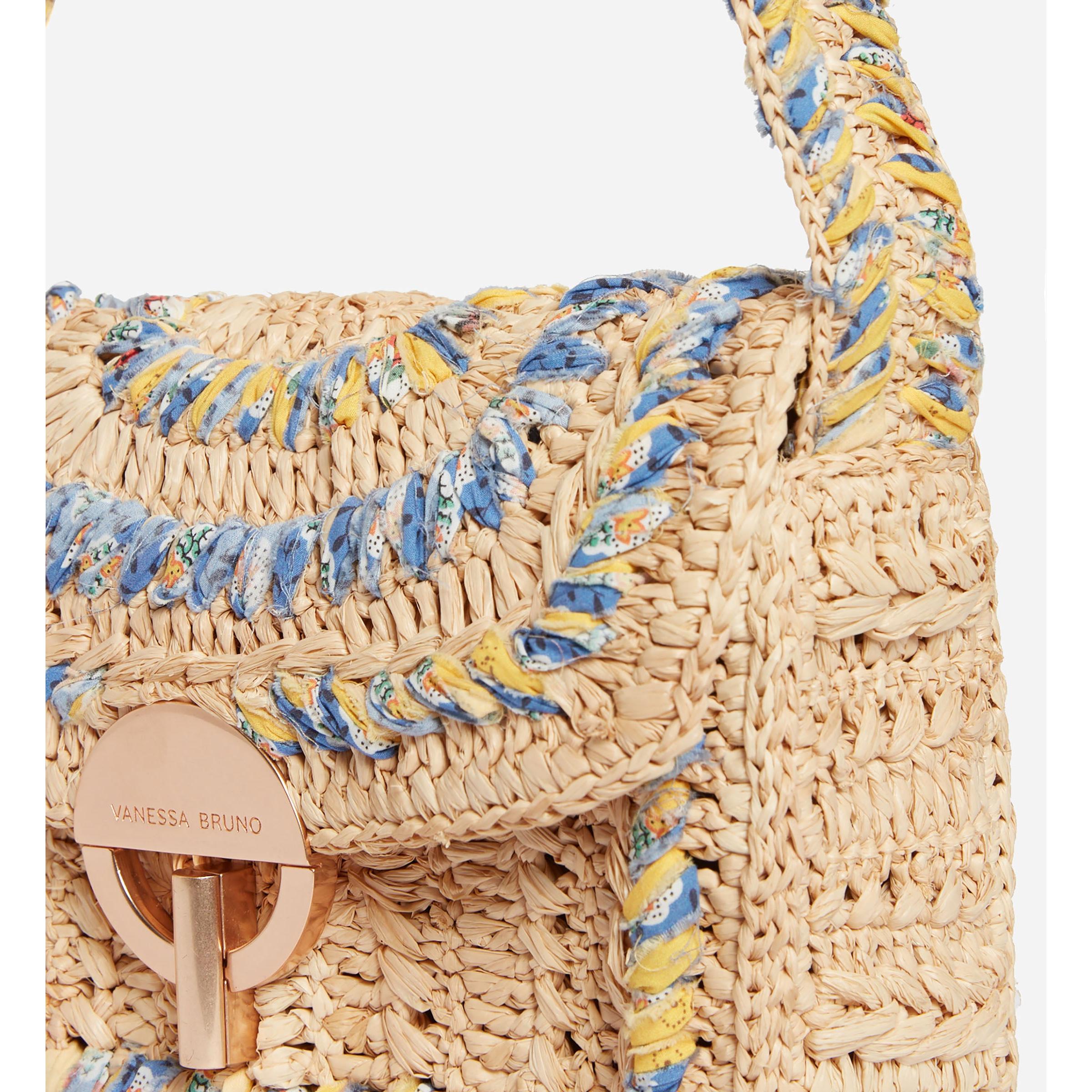 Vanessa Bruno - Bolso Mediano Moon de Rafia - Multicolor