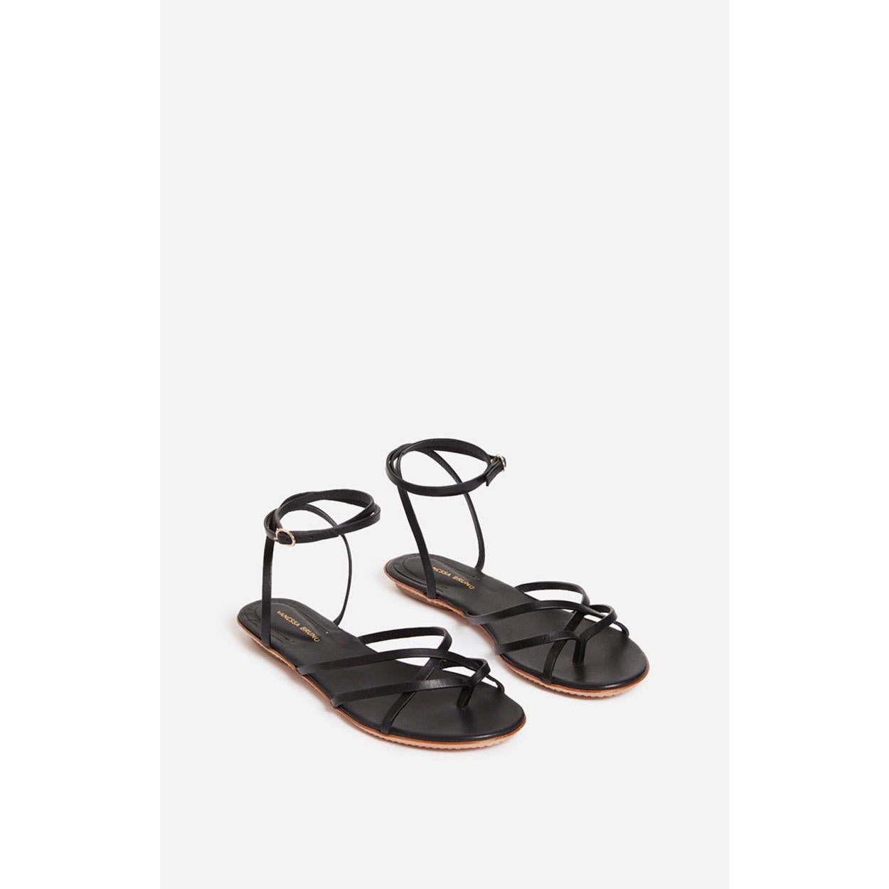 Vanessa Bruno - Vegetable-Tanned Leather Sandals - Black