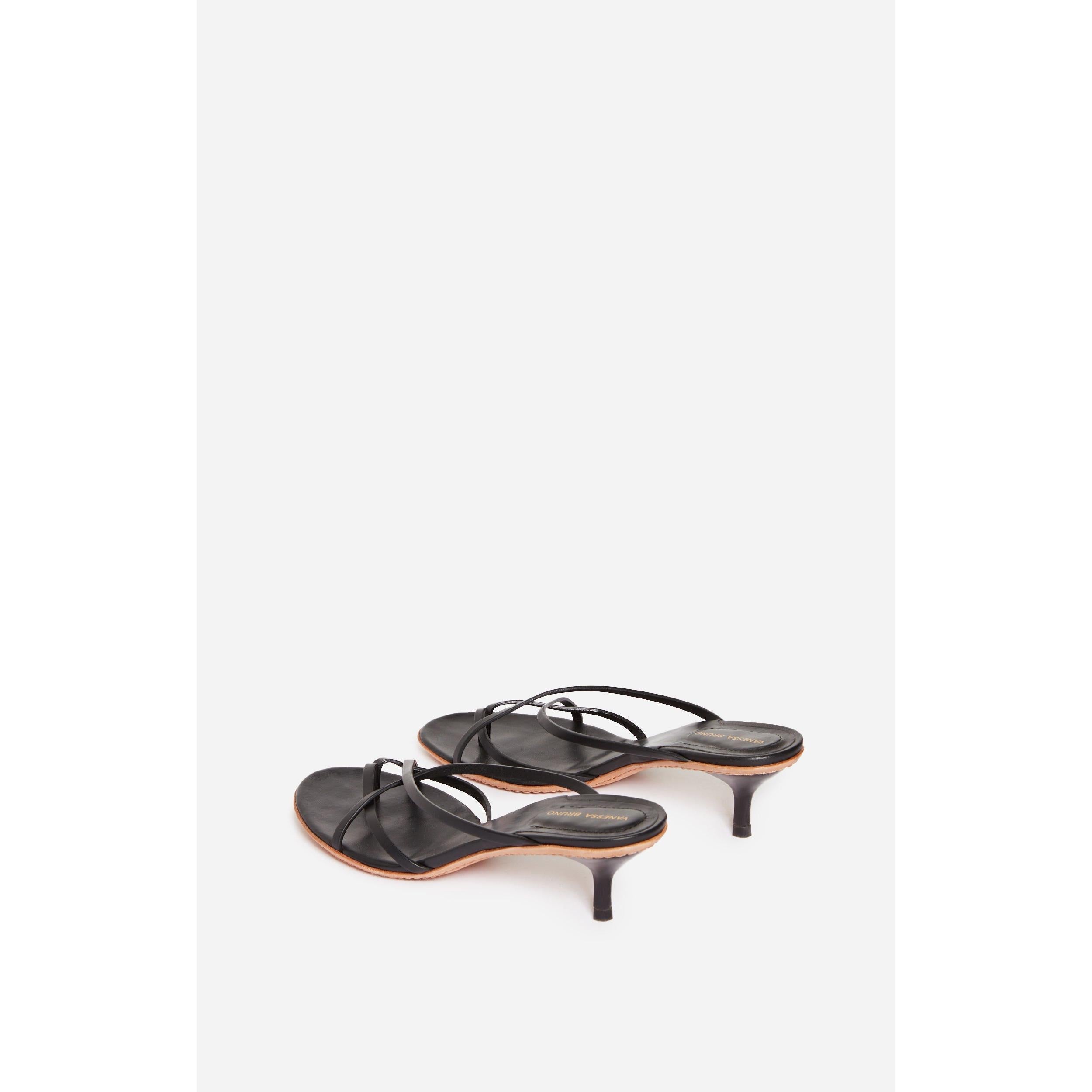 Vanessa Bruno - Sandalias de Cuero con Curtido Vegetal - Negro