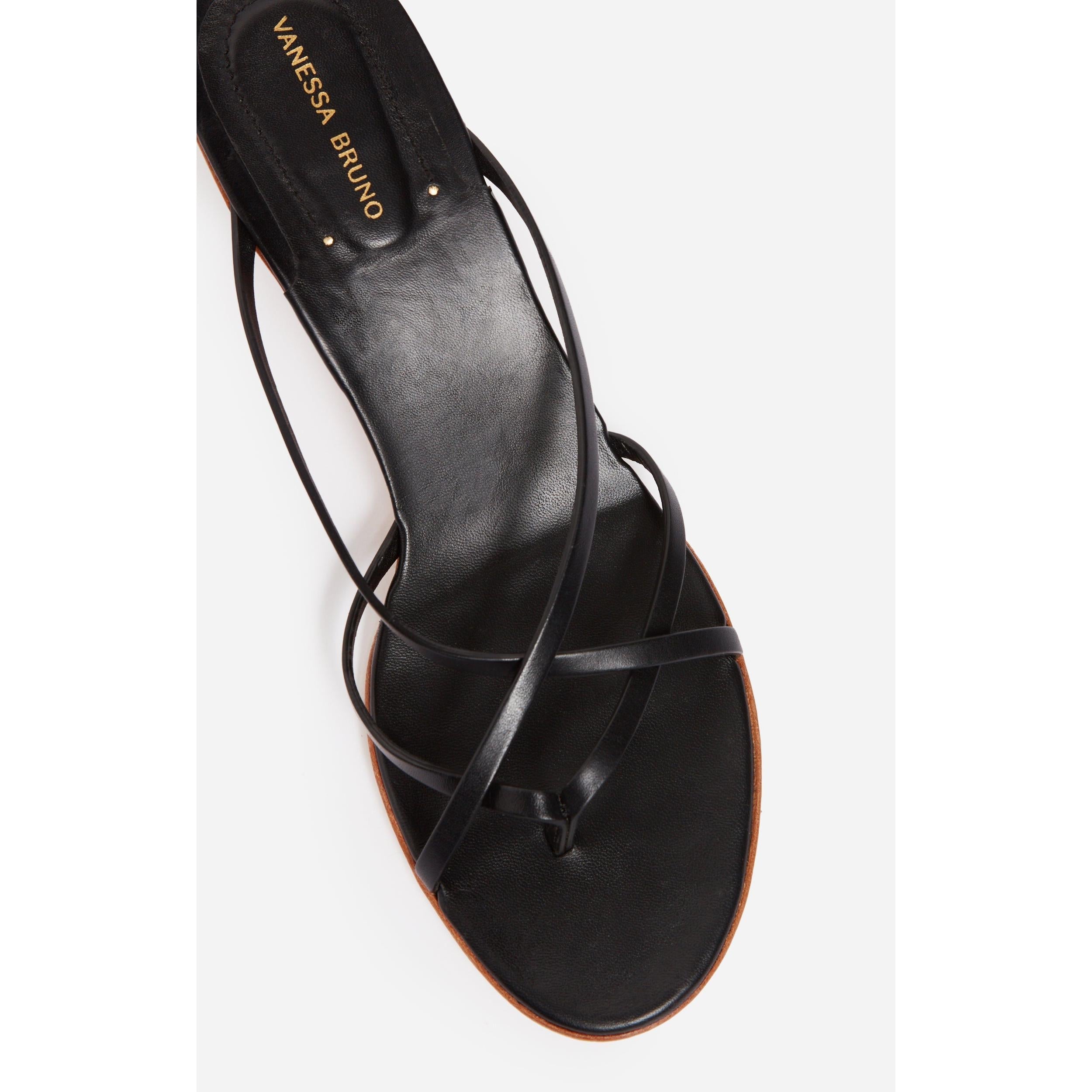 Vanessa Bruno - Sandalias de Cuero con Curtido Vegetal - Negro