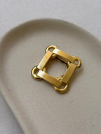 Vintage Scarf Ring - Openwork Square Design