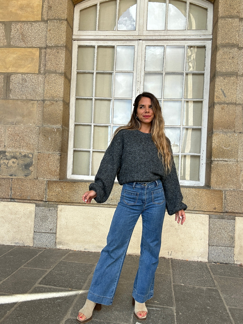Pull en laine gris Henri