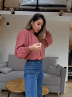 Maïwenn Bois De Rose Embroidered Blouse