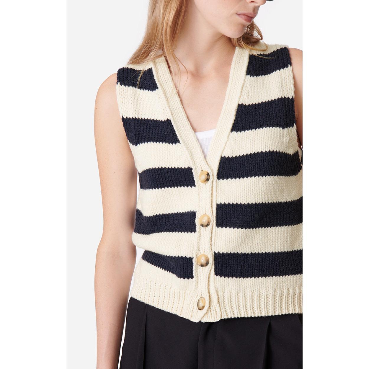 Vanessa Bruno - Dounya Cardigan - Ecru & Navy