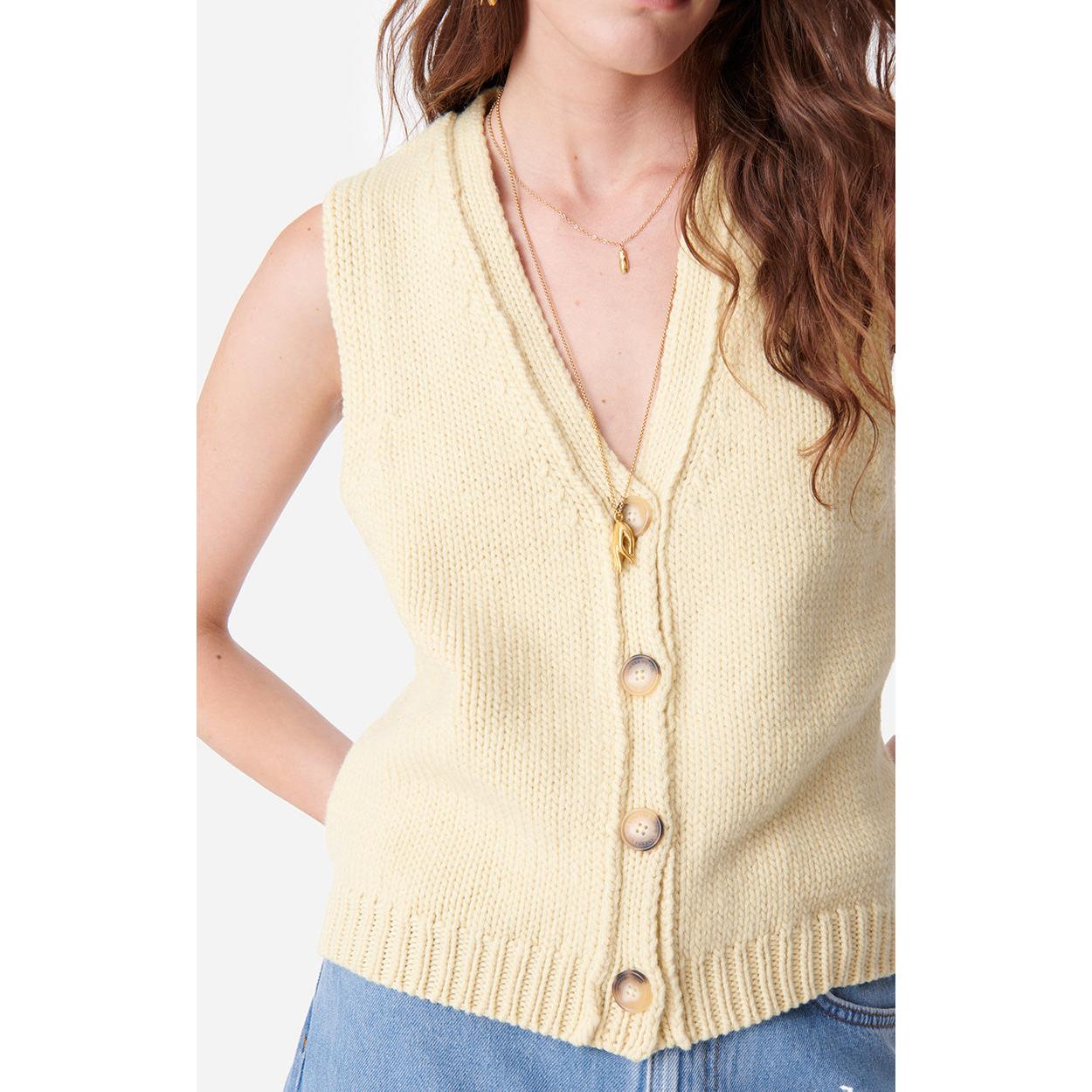 Vanessa Bruno - Dounya Sleeveless Cardigan - Citrus