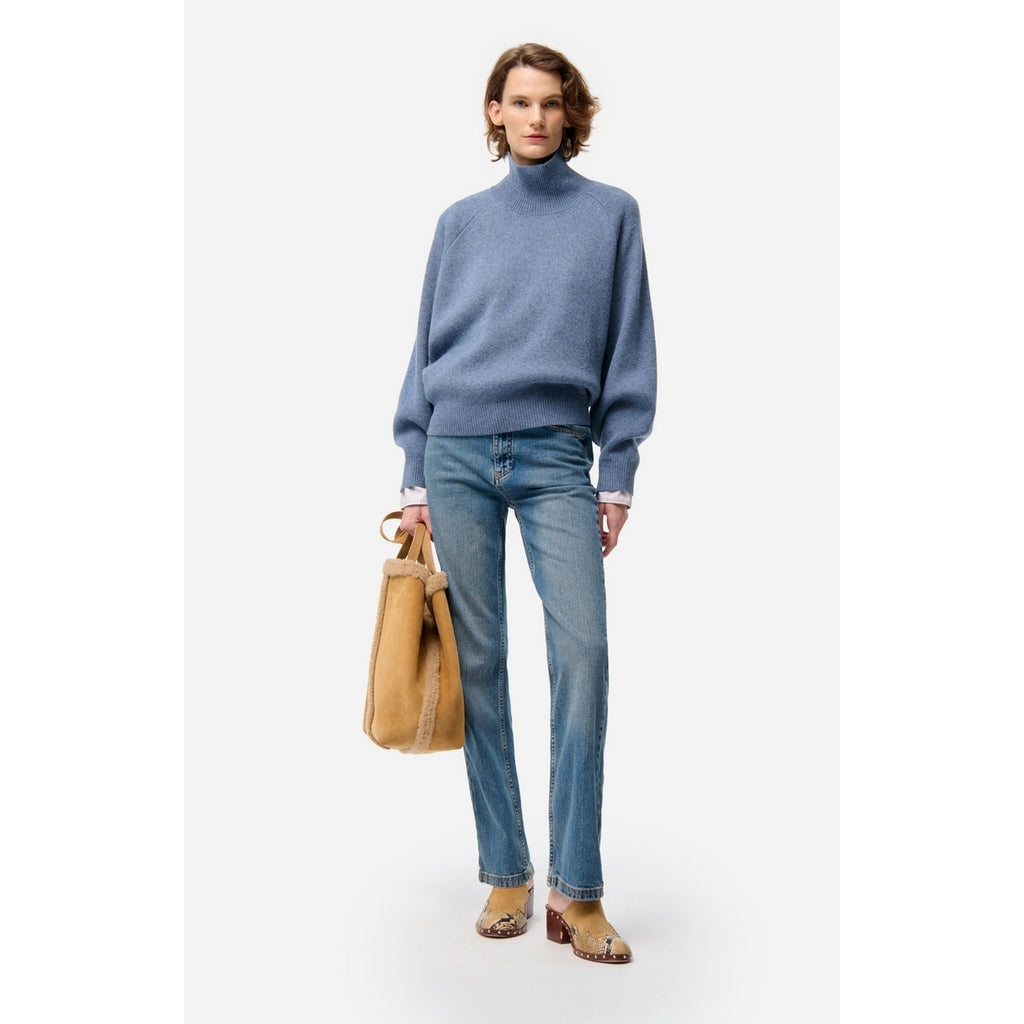 Sweter ze stójką Frene - Denim