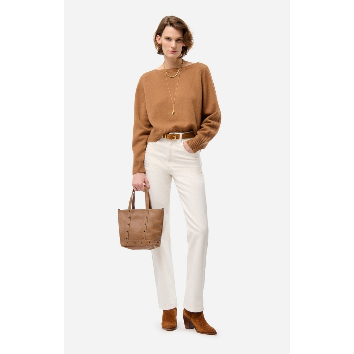 Rundhalspullover Divina - Camel