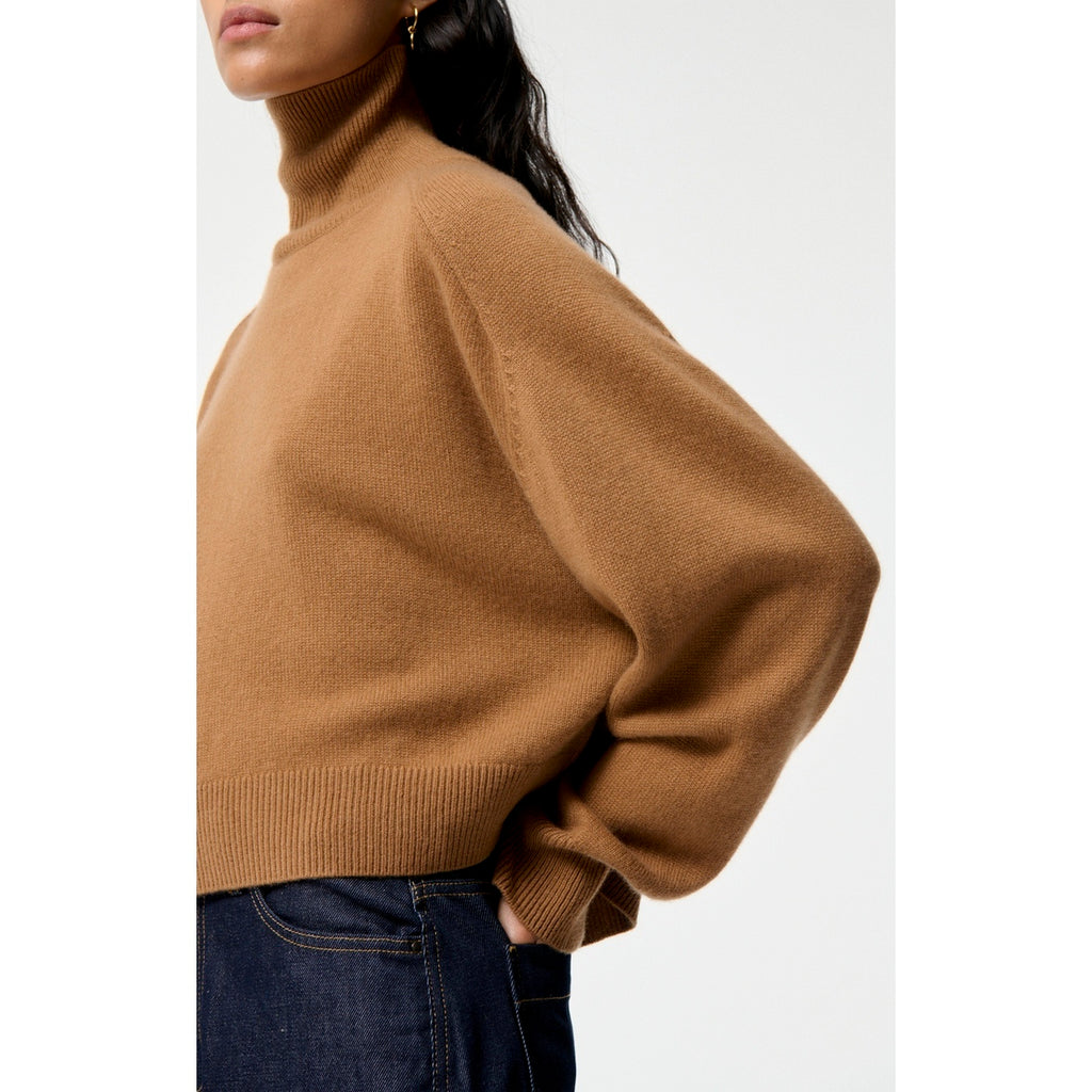 Sweter ze stójką Dolmia - Camel