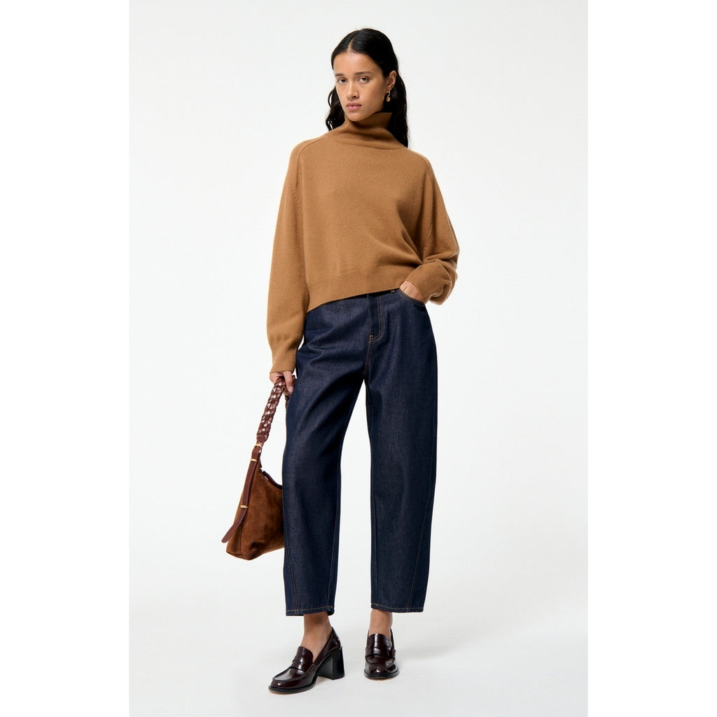 Sweter ze stójką Dolmia - Camel