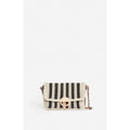 Vanessa Bruno - Bolso Moon Pequeño de Cuero Trenzado - Negro & Blanco
