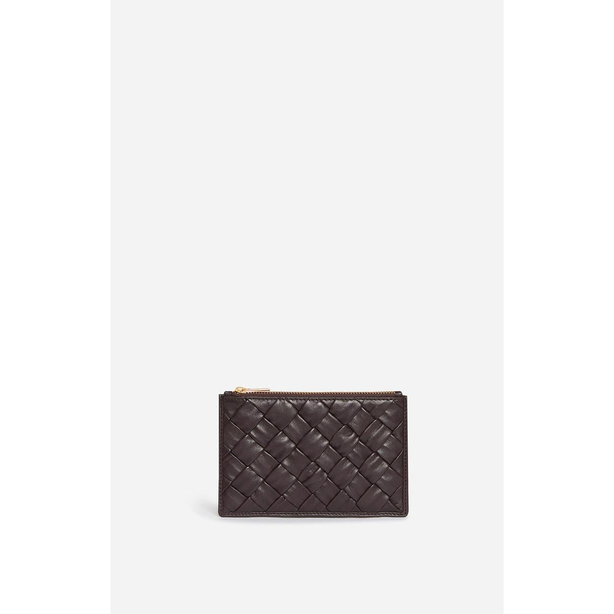 Vanessa Bruno - Braided Leather Coin Purse - Chocolate
