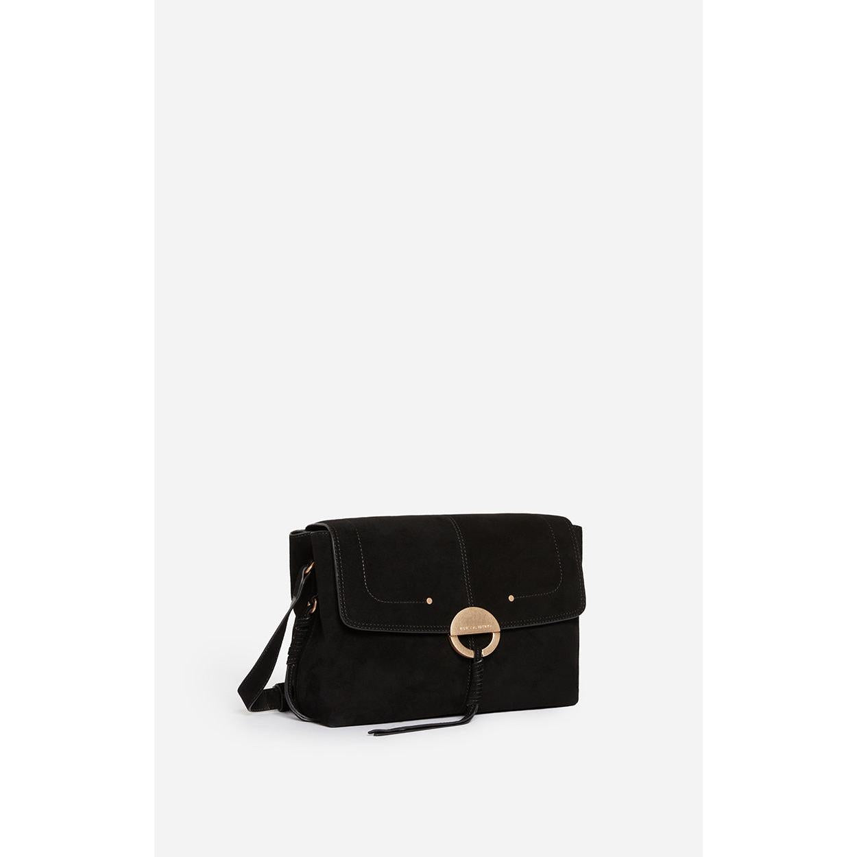Vanessa Bruno - Bolso Grande Othilia En Cuero Aterciopelado - Negro