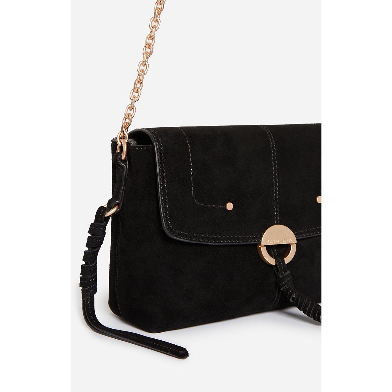 Vanessa Bruno - Pequeño Bolso Othilia En Cuero Aterciopelado - Negro