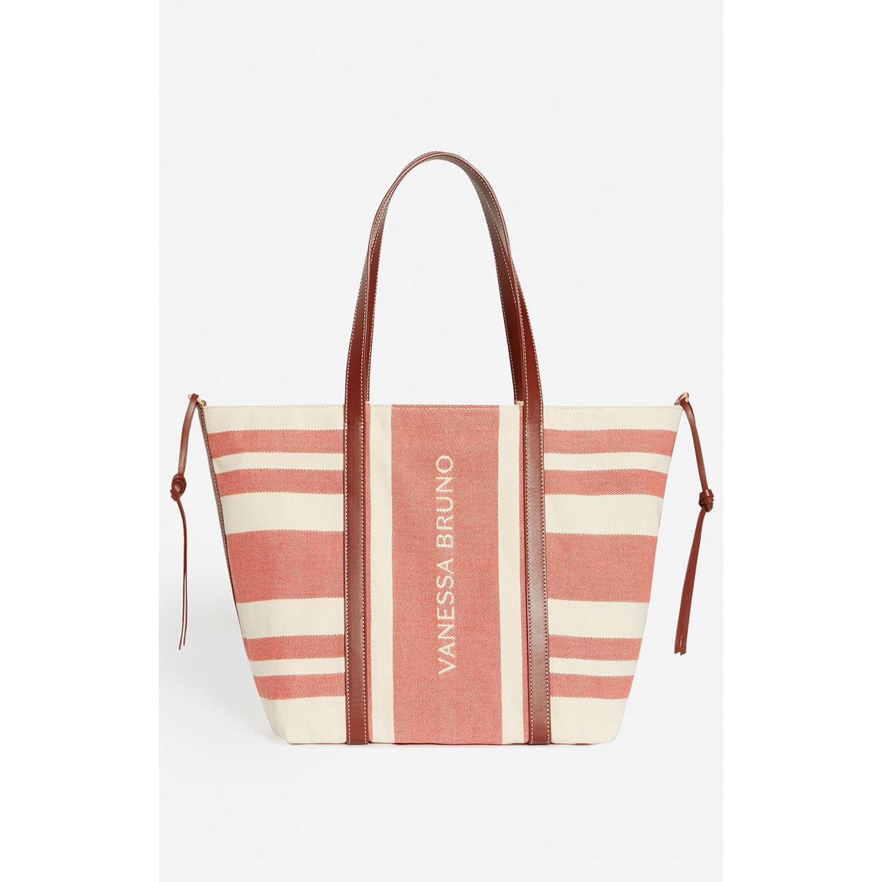 Vanessa Bruno - Cabas Xl En Toile - Cognac