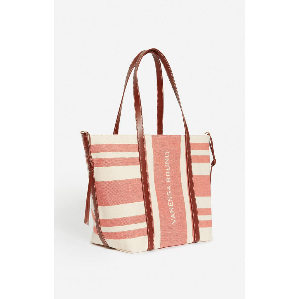 Vanessa Bruno - Cabas Xl En Toile - Cognac