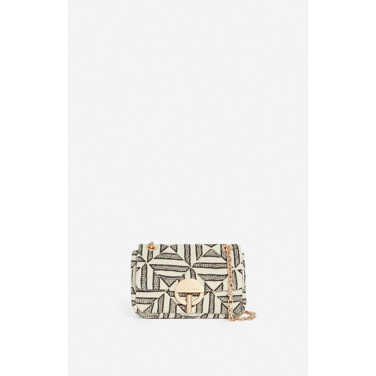 Vanessa Bruno - Pequeño Bolso Moon En Algodón Mezclado - Negro