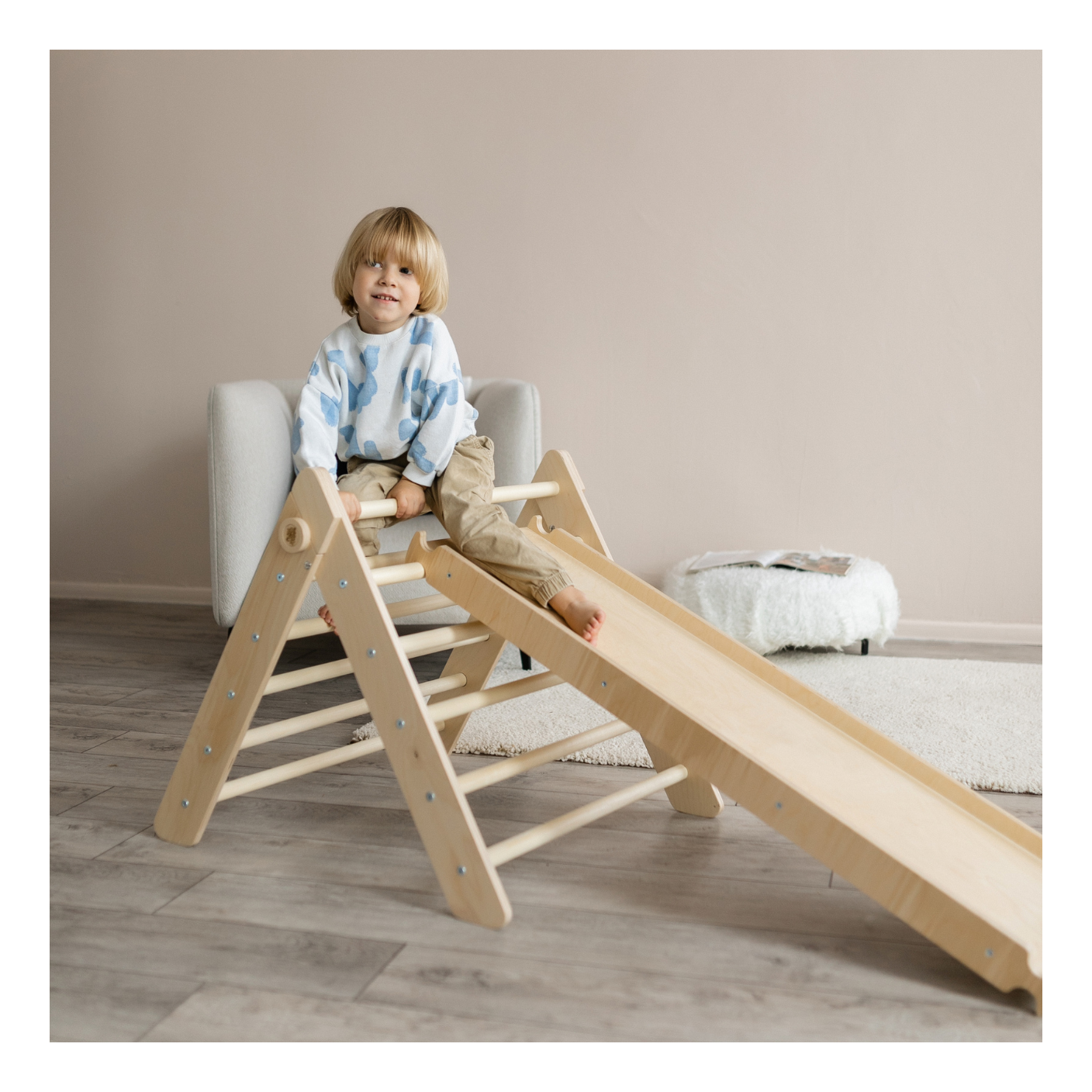 Triangle De Pikler + Grand Toboggan Double Face