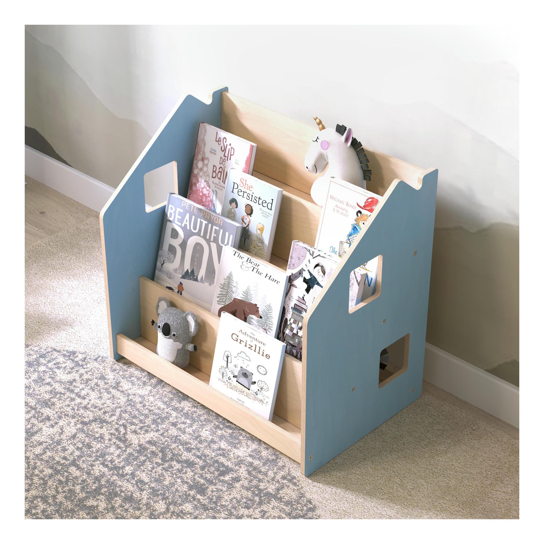 Children's Bookcase – Light Blue & Pink