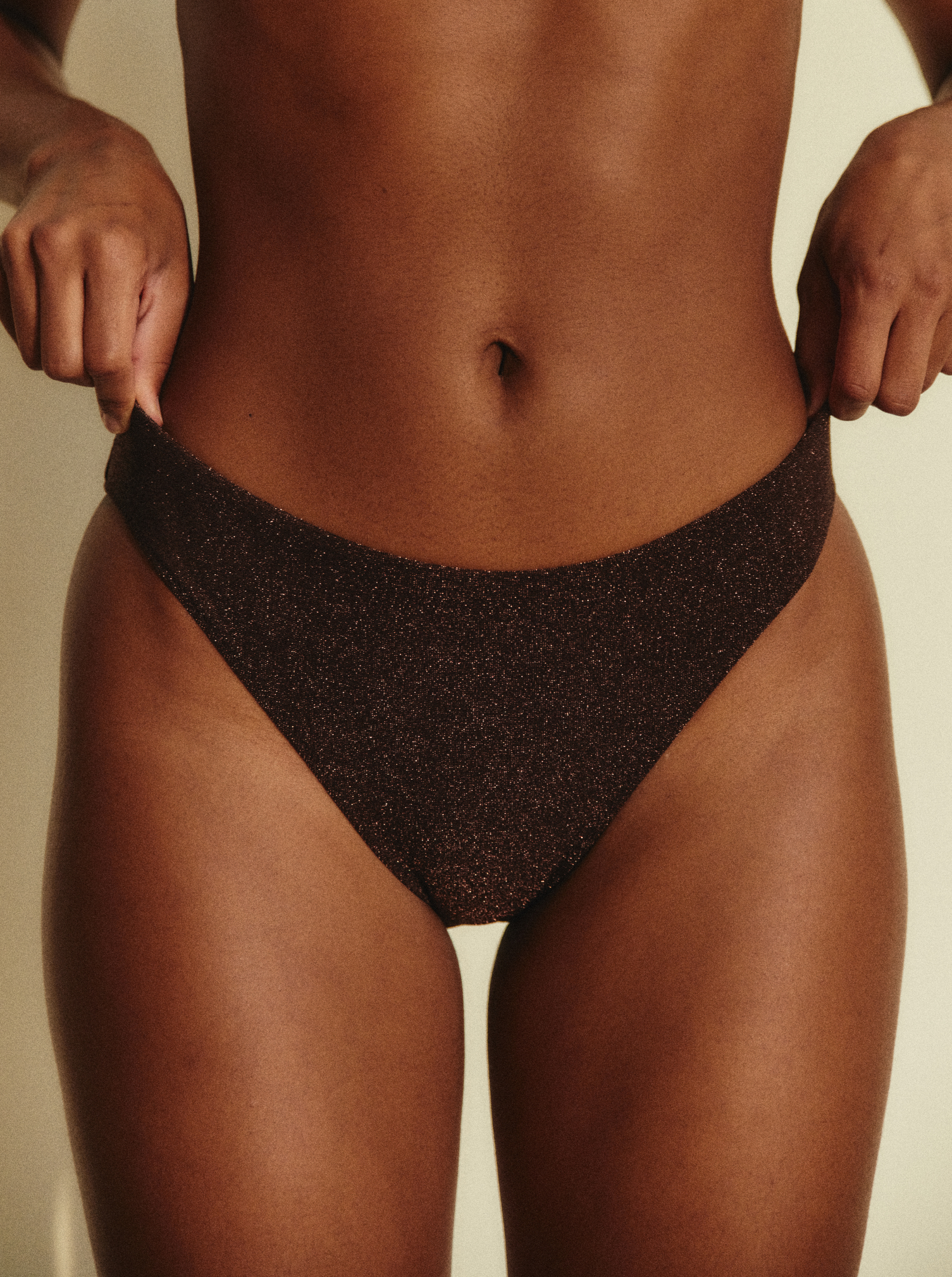 90'S Shiny Brown Panties