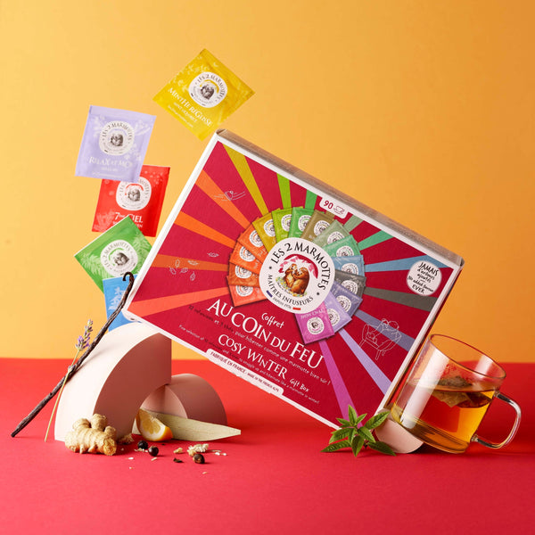 By the Fireside Gift Box - 12 Infusions & 3 Teas - 90 Sachets