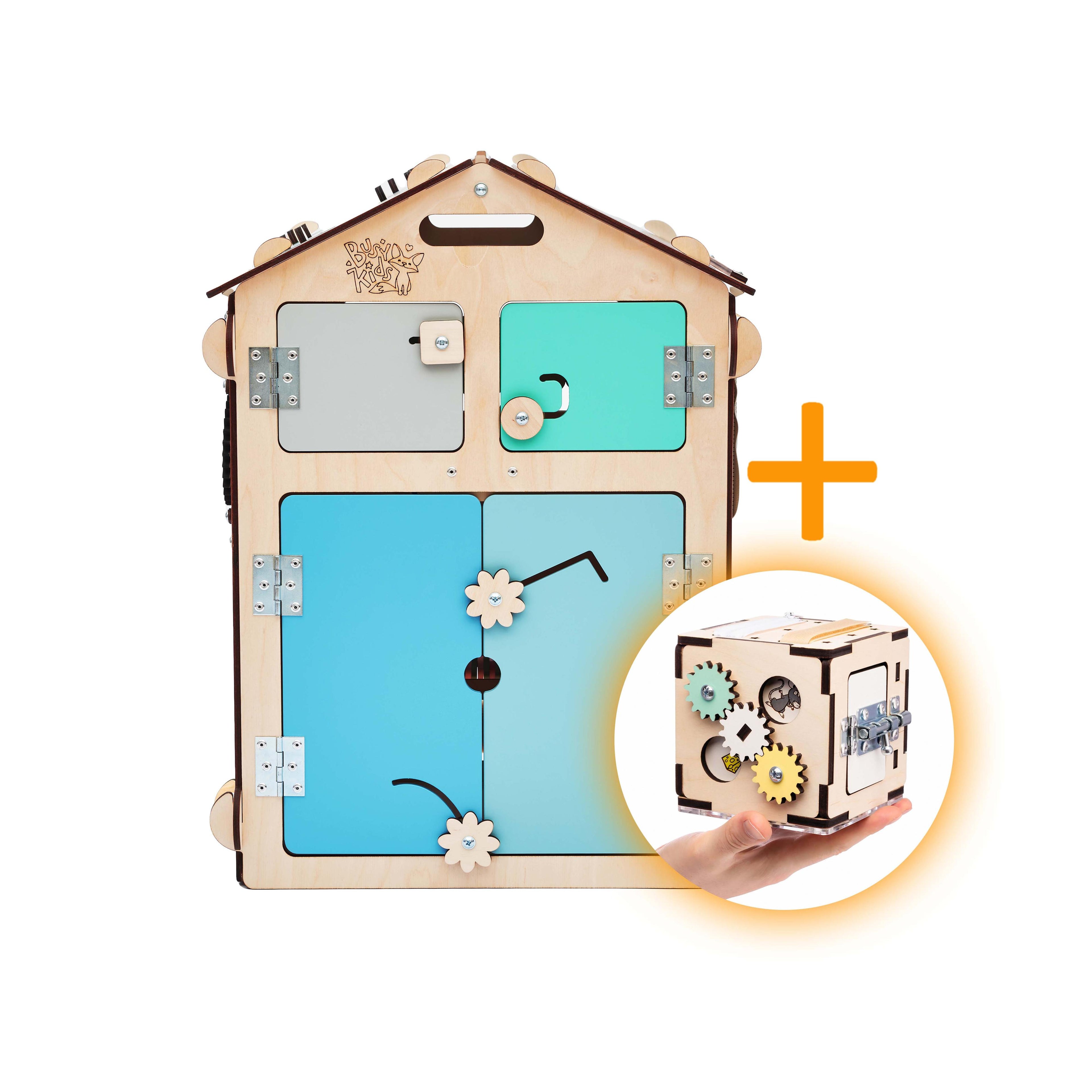 Duo Busy Board Natura Playhouse & Interactive Cube